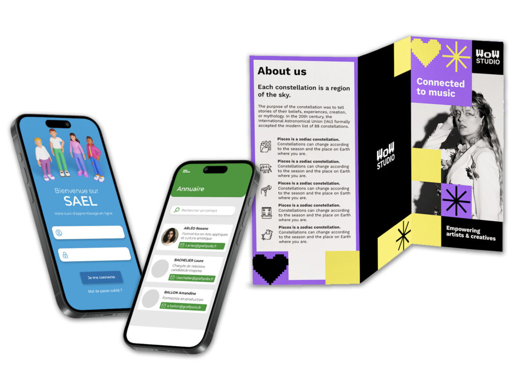 Création graphique-dépliant et webdesign